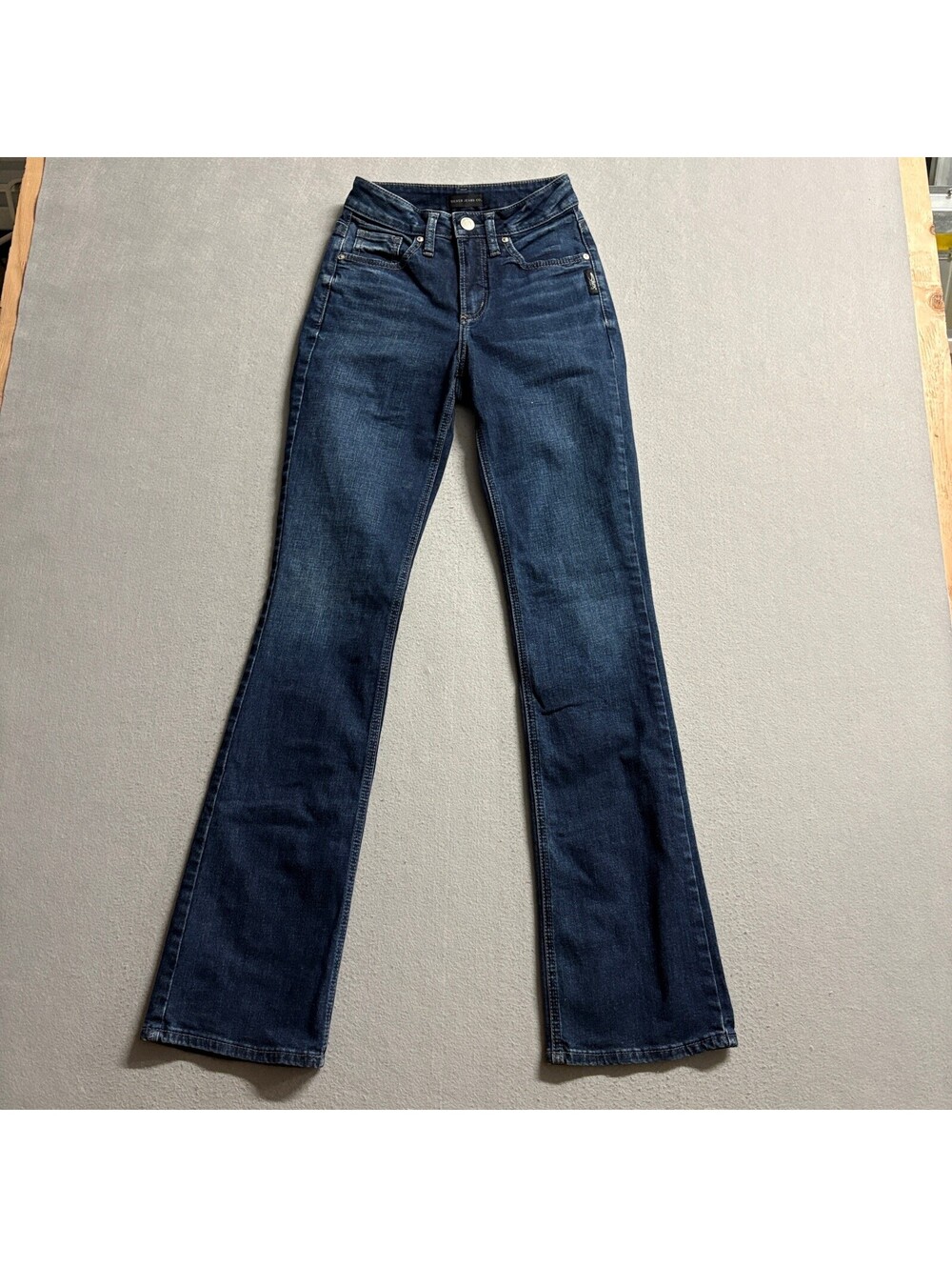Silver Jeans Co Avery Slim Bootcut Jeans Womens Size 24 Dark Wash Denim L33